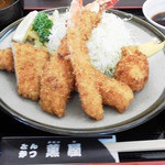 とんかつ薫屋 - ランチ（Ｂ）ミックスフライ　１，０００円