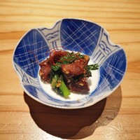 とり茶太郎 - ほろほろ鳥の砂肝と韮 麹和え