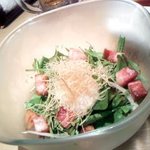 四季三乗 - お気に入りのベーコンとほうれん草のサラダです。
