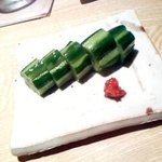 四季三乗 - きゅうりは酒の肴に(〃∇〃)てへ★ 豆板醤なしでもしっかりした味がします。