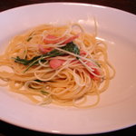 菜園ブッフェ PiSOLiNO - 菜園ブッフェＰiＳＯＬiＮＯ　ソセージと水菜のほんのりゆず胡椒スパゲティ