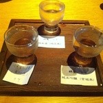 蕎麦 木曽路 - 日本酒利き酒セット　\1,000