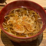 日本橋 蕎ノ字 - 桜えびかき揚げかけ蕎麦