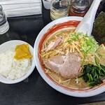 Rame Mma Samichi - ねぎらーめん＋無料ライス