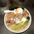 マツヨシ大飯店 - 料理写真:塩ラーメン えび油 中盛 麺の大盛化 炙りとろとろ豚 バター レンゲ  上から
