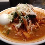 すみれ - 味噌キムチラーメン＋半熟玉子！   