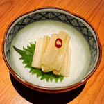いざかや しん - 自家製セロリ甘酢漬です(o^^o)口中がスッキリしました(o^^o)