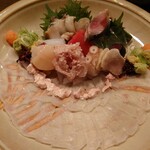 山海づくし勝也 - かわはぎの刺身