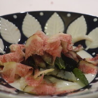 anchoa - 長井産アオリイカとイカ墨のフローズンいちじく仕立てアップ