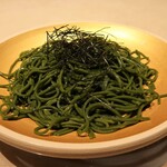 蕎麦粉懐石 銀座てあん - 冷　盛り蕎麦（茶蕎麦）