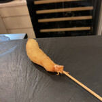 串揚げ タケナカ - プリプリのエビ(シンプルに美味い〜‼️)