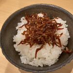 串揚げ タケナカ - チリメン山椒のご飯(美味い〜‼️)