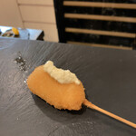 串揚げ タケナカ - しっとりした鳥のササミを独自のタルタルソースで(超ウマ〜‼️)＊本当に美味しい♪