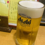 やきとり鴨平 - 生ビール