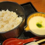 ご飯ととろろ とろ麦 - 