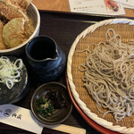 御嶽 - 天丼定食 そば大盛り