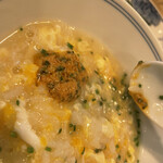 味満ん - あん肝タレを混ぜながらいただきます。