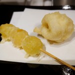 天冨良 麻布よこ田 - 銀杏と鱧