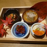 天冨良 麻布よこ田 - 酒肴4種