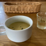 Youshoku Yodaremichi - 食前の柿酢、スープ