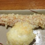 竹清 - 竹輪天ぷら、半熟卵天ぷら