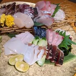 平和町 とき - おまかせで刺身盛り合わせ、豪華！！おいくらだったのだろう？！凄い美味しい(≧∀≦)