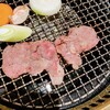 焼肉くりこ - タンが焼けてきました