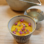 松寿司 - 白子の蒸し寿司