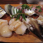 鮨芳 - 握り（こはだ・あじ・ほたて・とり貝）