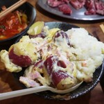 焼肉 はせ川 - ポテサラ100円　2022.11.27