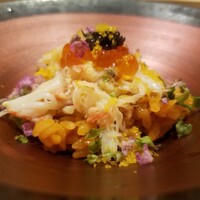 赤坂 鮨 ふくなが - 豪華 … 丼?ご飯?　下にウニご飯、上には毛蟹、イクラ、キャビア、カラスミ