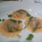 Convivio - 25年5月　帆立貝とラルドのラビオリ　アントニオ風