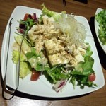 （コース３品目）蒸し鶏と豆腐の和風サラダ　※３人分