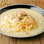 Snow crab carbonara-style pasta