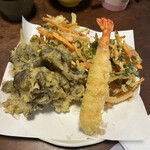 Nagasao Tei - まいたけ、えび、野菜かき揚げ