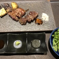 八重洲 steak & seafood 鉄板焼き 一心 - 肉2種別部位で。