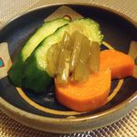 田尻屋総本家 - 生わさびの茎漬；自家製浅漬けに添えて @2013/05/24