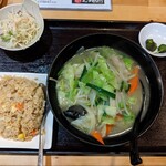 Chuuka Izakaya Rakufukui - 野菜麺＋半チャーハン