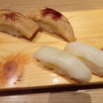 寿司 築地日本海 - 穴子　エンガワ