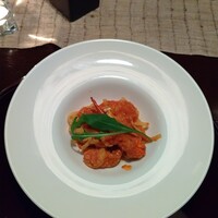 藤右ェ門 栄 - パスタ：渡り蟹のトマトクリーム 自家製生パスタ