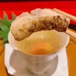 191245811 - 名古屋コーチン入り少し洋っぽいスープ