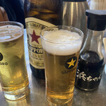 地魚屋台 浜ちゃん - 瓶ビールで乾杯！赤星なのが良い！