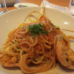 手長海老のマリナーラソースパスタ