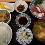 Oshokujino Genkotsu - 刺身定食￥900。美味しい、ごちそうさんでした。