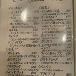 本石亭 - 夜のメニュー。