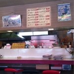 洋食 バルン - メニューの横には往年のディエゴのポスター。