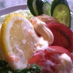 洋食 バルン - ドレッシングがなかなか美味しい。