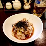 Ajidokoro Kitaguniya - セットの料理①揚げ出し肉豆腐