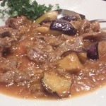 中国麺飯 勇 - 牛肉と茄子のチリトマト煮