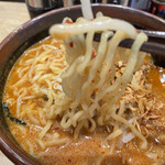 麺場 田所商店  - サッポロ味噌ラーメンの太麺　歯ごたえがたまらないです